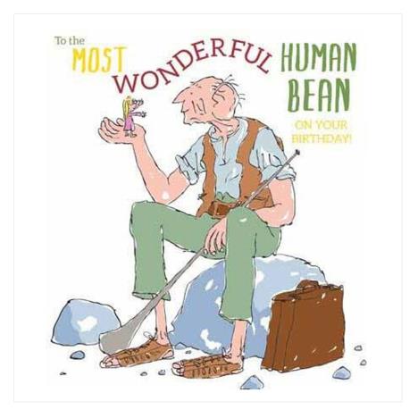Roald Dahl BFG Human Bean Birthday Card £2.69